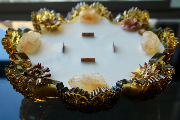 Fall Blooms Luxury Crystal Candle