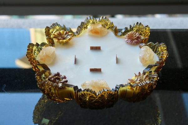 Fall Blooms Luxury Crystal Candle