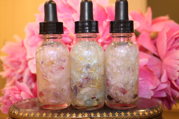 Full Moon Ritual Oil|Crystal Infused Body Oil|Body Oil|Crystals|Manifestation Oil|Shimmer Body Oil|Body Shimmer|Body Glitter|Full Moon Oil