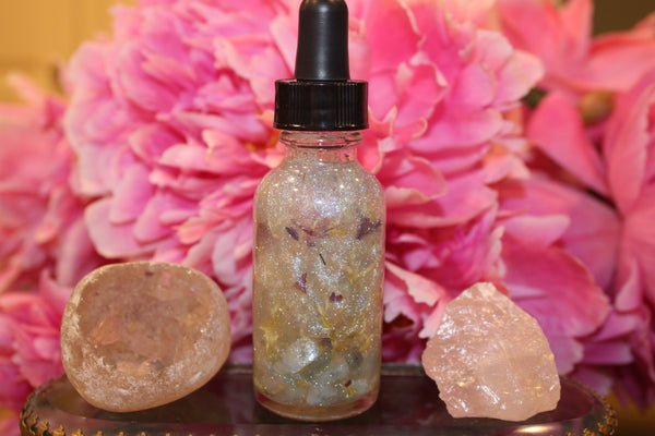 Inner Peace Ritual Oil|Crystal Infused Body Oil|Body Oil|Crystal Oil|Manifestation Oil|Shimmer Body Oil|Body Shimmer|Body Glitter|Relax|Calm