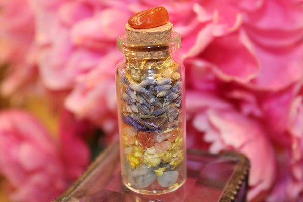 Happiness Spell Bottle|Happiness Spell Jar|Mini Spell Bottle|Witch Bottle|Witch Jar|Intention Jar|Intention Bottle|Manifestation Jar|Crystal