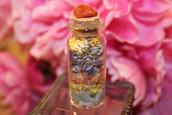 Happiness Spell Bottle|Happiness Spell Jar|Mini Spell Bottle|Witch Bottle|Witch Jar|Intention Jar|Intention Bottle|Manifestation Jar|Crystal
