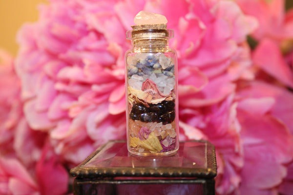 Self Love Spell Bottle|Self Love Spell Jar|Mini Spell Bottle|Witch Bottle|Witch Jar|Intention Jar|Intention Bottle|Manifestation Jar|Crystal