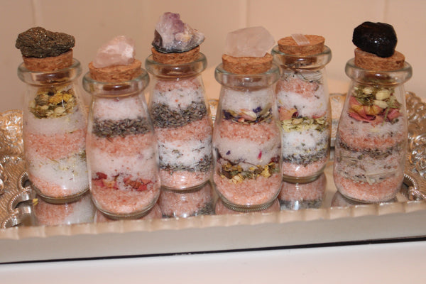 Ritual Bath Salts|Spell Jar|Spell Bottle|Full Moon|Protection|Money|Self Love|Calming|Happiness|Spell Bottles|Intention|Relaxing|Bath Salts
