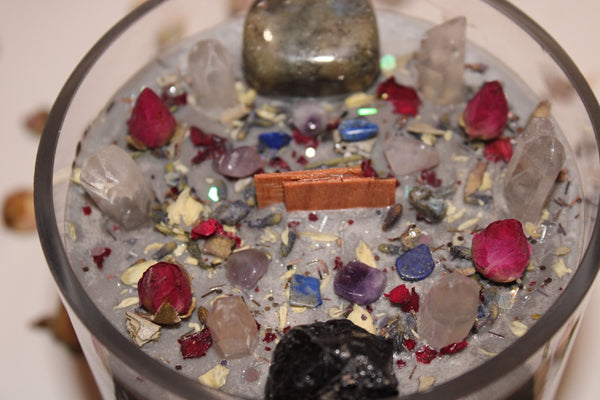Mercury Retrograde Ritual Candle|Mercury Retrograde|Mercury Retrograde Candle|Mercury Retrograde Ritual|Crystal Candle|Protection|Crystals