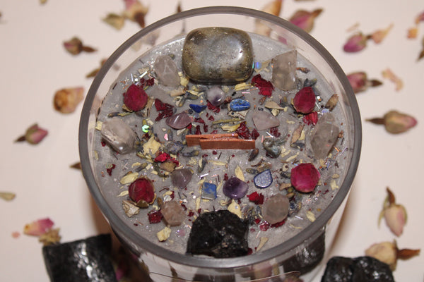 Mercury Retrograde Ritual Candle|Mercury Retrograde|Mercury Retrograde Candle|Mercury Retrograde Ritual|Crystal Candle|Protection|Crystals