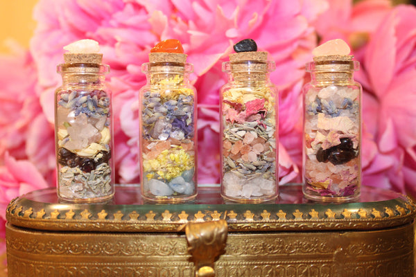 Full Moon Spell Bottle|Full Moon Spell Jar|Mini Spell Bottle|Witch Bottle|Witch Jar|Intention Jar|Intention Bottle|Manifestation Jar|Crystal