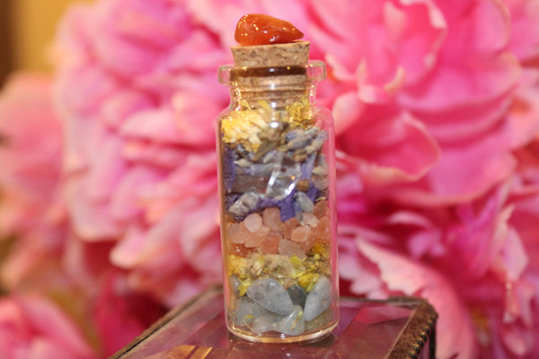 Happiness Spell Bottle|Happiness Spell Jar|Mini Spell Bottle|Witch Bottle|Witch Jar|Intention Jar|Intention Bottle|Manifestation Jar|Crystal