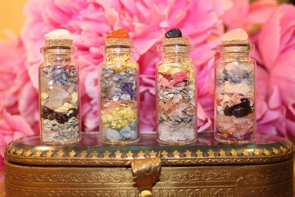 Full Moon Spell Bottle|Full Moon Spell Jar|Mini Spell Bottle|Witch Bottle|Witch Jar|Intention Jar|Intention Bottle|Manifestation Jar|Crystal
