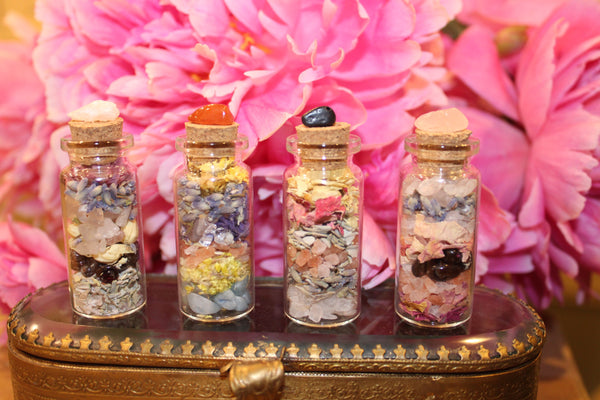 Full Moon Spell Bottle|Full Moon Spell Jar|Mini Spell Bottle|Witch Bottle|Witch Jar|Intention Jar|Intention Bottle|Manifestation Jar|Crystal