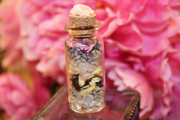 Full Moon Spell Bottle|Full Moon Spell Jar|Mini Spell Bottle|Witch Bottle|Witch Jar|Intention Jar|Intention Bottle|Manifestation Jar|Crystal