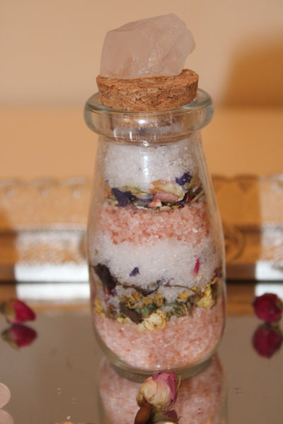 Ritual Bath Salts|Spell Jar|Spell Bottle|Full Moon|Protection|Money|Self Love|Calming|Happiness|Spell Bottles|Intention|Relaxing|Bath Salts