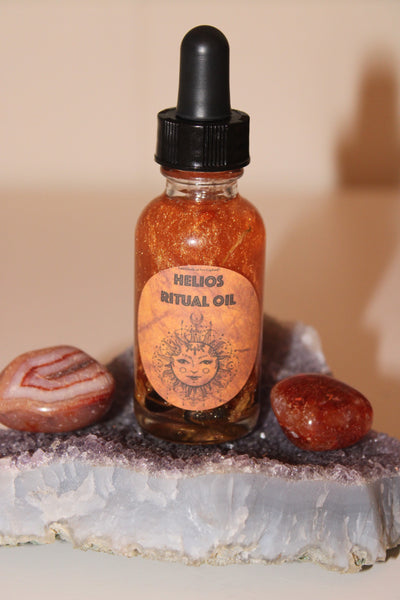 Helios Ritual Oil|Crystal Infused Body Oil|Body Oil|Crystal Oil|Manifestation Oil|Shimmer Body Oil|Body Shimmer|Body Glitter|Sun Goddess|Sun