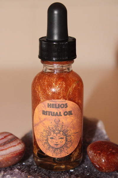 Helios Ritual Oil|Crystal Infused Body Oil|Body Oil|Crystal Oil|Manifestation Oil|Shimmer Body Oil|Body Shimmer|Body Glitter|Sun Goddess|Sun
