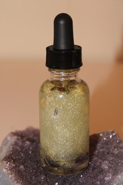 New Moon Ritual Oil|Crystal Infused Body Oil|Body Oil|Crystals|Manifestation Oil|Shimmer Body Oil|Body Shimmer|Body Glitter|New Moon Oil
