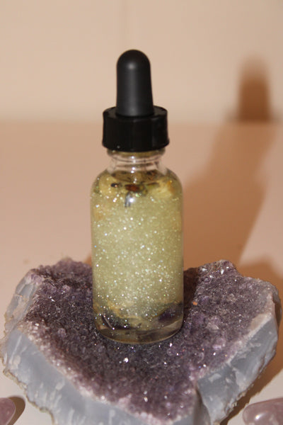 New Moon Ritual Oil|Crystal Infused Body Oil|Body Oil|Crystals|Manifestation Oil|Shimmer Body Oil|Body Shimmer|Body Glitter|New Moon Oil