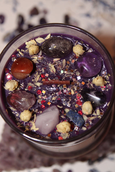 Chakra Balancing Crystal Candle|Crystal Candle|Soy Wax|Vegan|Natural|Cruelty Free|Crystal Healing|Self Care|Meditation|Crystal Candles|Chakras