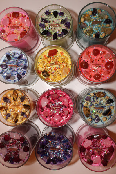 Pisces Crystal Candle|Crystal Candle|Zodiac Candles|Zodiac Crystal Candle|Zodiac Candles|Pisces Crystals|Zodiac|Astrology|Crystal Candles