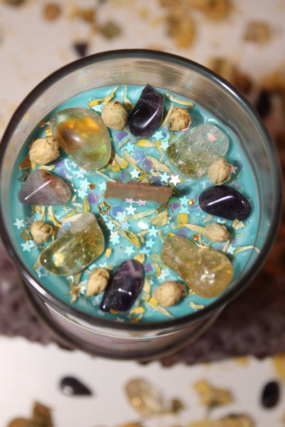 Sagittarius Crystal Candle|Crystal Candle|Sagittarius|Sagittarius Candle|Zodiac Candle|Zodiac Candles|Zodiac|Astrology|Crystal Candles