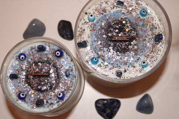 Evil Eye Candle|Evil Eye Crystal Candle|Protection Candle|Protection Crystal Candle|Crystal Candle|Crystal Candles|Evil Eye|Faerieworks