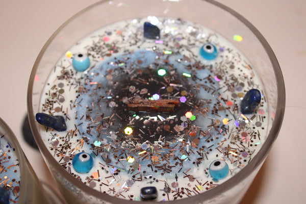 Evil Eye Candle|Evil Eye Crystal Candle|Protection Candle|Protection Crystal Candle|Crystal Candle|Crystal Candles|Evil Eye|Faerieworks