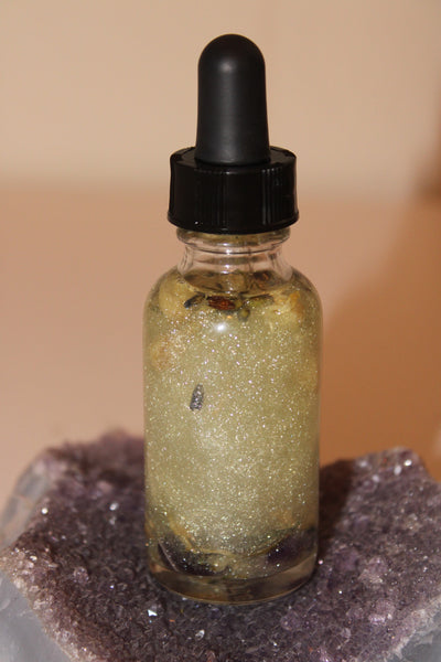 New Moon Ritual Oil|Crystal Infused Body Oil|Body Oil|Crystals|Manifestation Oil|Shimmer Body Oil|Body Shimmer|Body Glitter|New Moon Oil