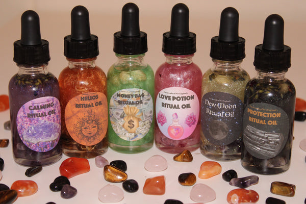 Calming Ritual Oil|Crystal Infused Body Oil|Body Oil|Crystal Oil|Intention Oil|Shimmer Body Oil|Body Shimmer|Calming Oil|Anti-Anxiety Oil