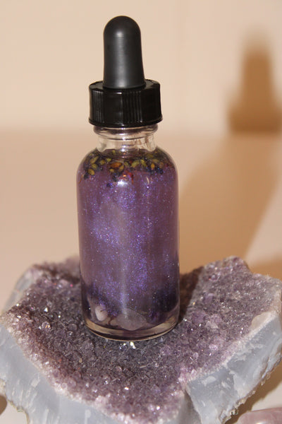 Calming Ritual Oil|Crystal Infused Body Oil|Body Oil|Crystal Oil|Intention Oil|Shimmer Body Oil|Body Shimmer|Calming Oil|Anti-Anxiety Oil
