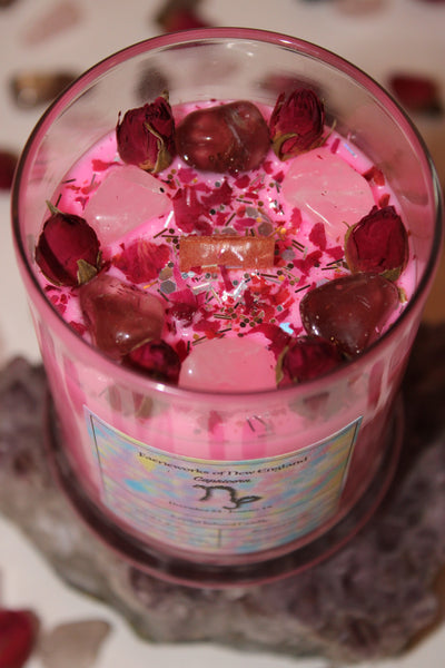 Capricorn Crystal Candle|Crystal Candle|Capricorn Candle|Capricorn Crystals|Zodiac Candle|Crystal Healing|Zodiac|Astrology|Crystal Candles