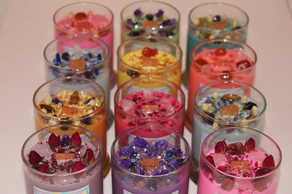Aries Crystal Candle|Crystal Candle|Aries Candle|Zodiac Candle|Zodiac Candles|Aries Crystals|Aries|Zodiac|Astrology|       Crystal Candles