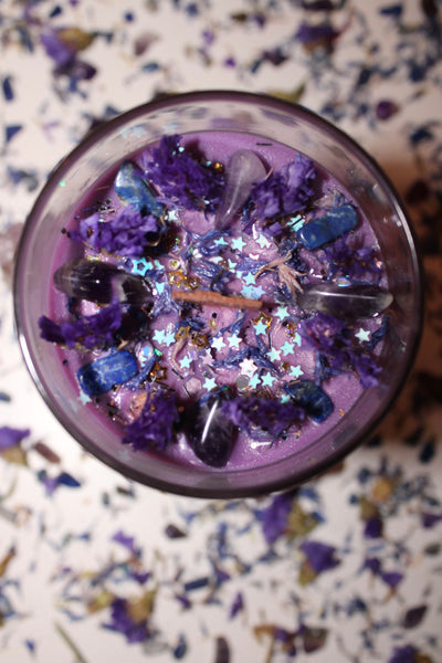 Aquarius Crystal Candle|Crystal Candle|Aquarius|Aquarius Candle|Aquarius Crystals|Zodiac Candles|Zodiac|Astrology|Crystal Candles