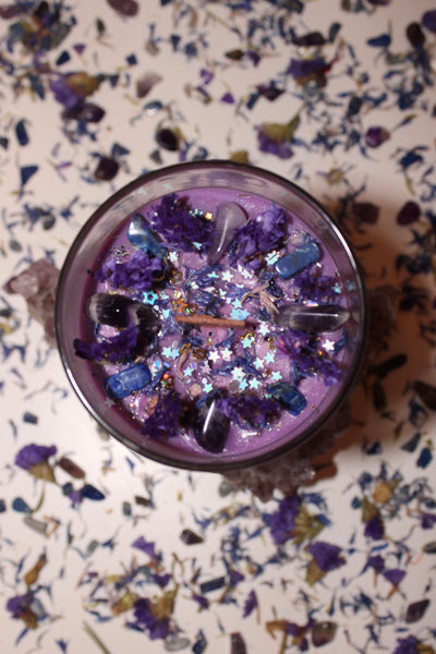 Aquarius Crystal Candle|Crystal Candle|Aquarius|Aquarius Candle|Aquarius Crystals|Zodiac Candles|Zodiac|Astrology|Crystal Candles