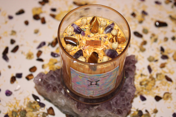 Gemini Crystal Candle|Crystal Candle|Zodiac Candle|Zodiac Candles|Gemini Candle|Gemini|Crystal Healing|Zodiac|Astrology|Crystal Candles