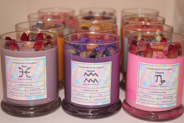 Leo Crystal Candle|Crystal Candle|Leo Candle|Zodiac Candles|Zodiac Candle|Leo Crystals|Leo|Crystal Healing|Zodiac|Astrology|Crystal Candles