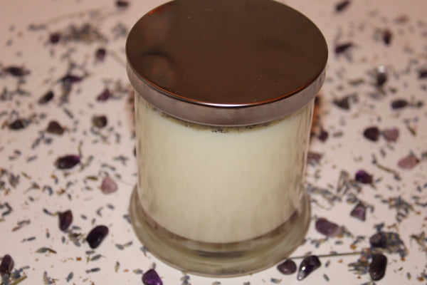 New Moon Ritual Candle|New Moon Candle|New Moon|New Moon Ritual|Crystal Candle|New Moon Crystal Candle|Manifestation Candle|Crystal Healing
