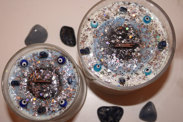 Evil Eye Candle|Evil Eye Crystal Candle|Protection Candle|Protection Crystal Candle|Crystal Candle|Crystal Candles|Evil Eye|Faerieworks