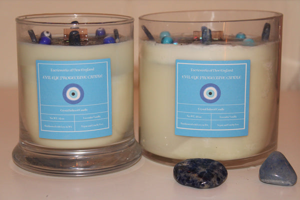 Evil Eye Candle|Evil Eye Crystal Candle|Protection Candle|Protection Crystal Candle|Crystal Candle|Crystal Candles|Evil Eye|Faerieworks