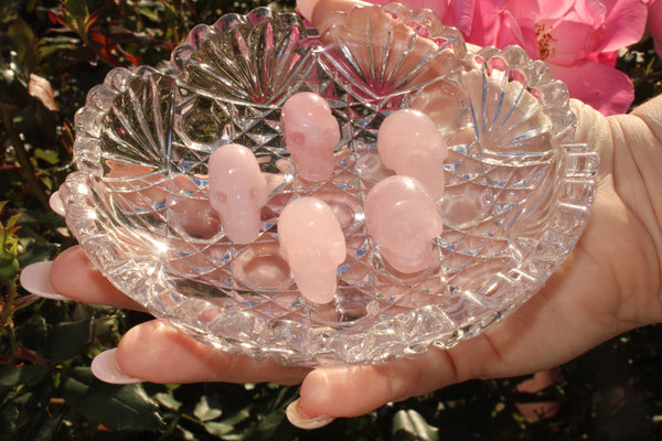 Rose Quartz Crystal Skull|2 CM Crystal Skull|Crystal Skull Carving|Rose Quartz Crystal Skull Carving|Rose Quartz Crystal Skulls