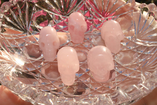 Rose Quartz Crystal Skull|2 CM Crystal Skull|Crystal Skull Carving|Rose Quartz Crystal Skull Carving|Rose Quartz Crystal Skulls