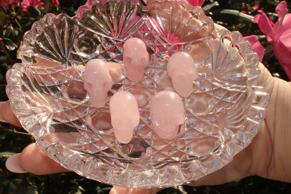 Rose Quartz Crystal Skull|2 CM Crystal Skull|Crystal Skull Carving|Rose Quartz Crystal Skull Carving|Rose Quartz Crystal Skulls