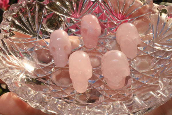 Rose Quartz Crystal Skull|2 CM Crystal Skull|Crystal Skull Carving|Rose Quartz Crystal Skull Carving|Rose Quartz Crystal Skulls