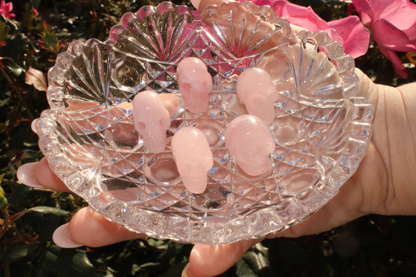 Rose Quartz Crystal Skull|2 CM Crystal Skull|Crystal Skull Carving|Rose Quartz Crystal Skull Carving|Rose Quartz Crystal Skulls