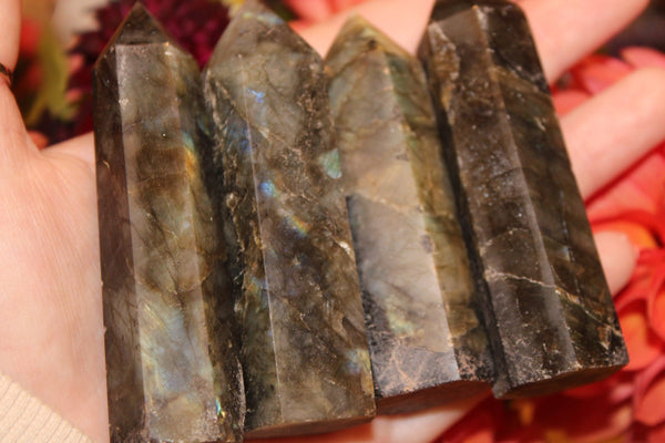 Labradorite Tower|Crystal Tower|Labradorite Crystal Tower|Labradorite Tower|Flashy Labradorite|Crystal Towers|Labradorite|3 Inch Tower