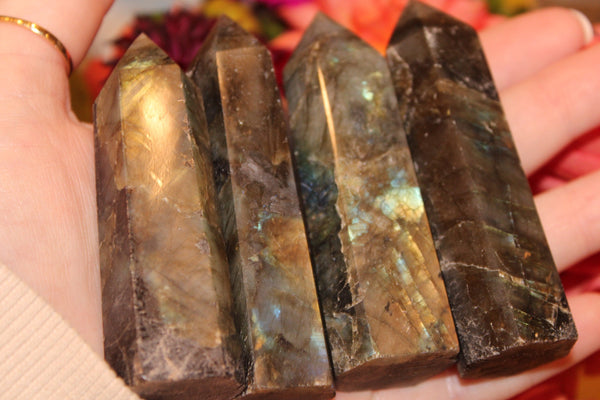 Labradorite Tower|Crystal Tower|Labradorite Crystal Tower|Labradorite Tower|Flashy Labradorite|Crystal Towers|Labradorite|3 Inch Tower