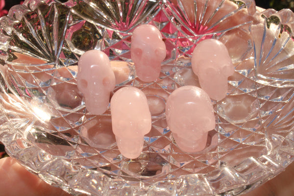 Rose Quartz Crystal Skull|2 CM Crystal Skull|Crystal Skull Carving|Rose Quartz Crystal Skull Carving|Rose Quartz Crystal Skulls