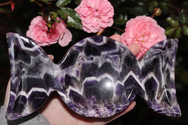 Chevron Amethyst Triple Moon BowlCrystal Bowl| Amethyst Crystal Bowl|Amethyst Bowl|Chevron Amethyst|Dream Amethyst|Crystal Bowls|Amethyst