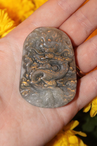 Labradorite Dragon Carving|Dragon Carving|Crystal Carving|Dragon Crystal Carving|Crystal Dragon|Labradorite Dragon|Labradorite Carving