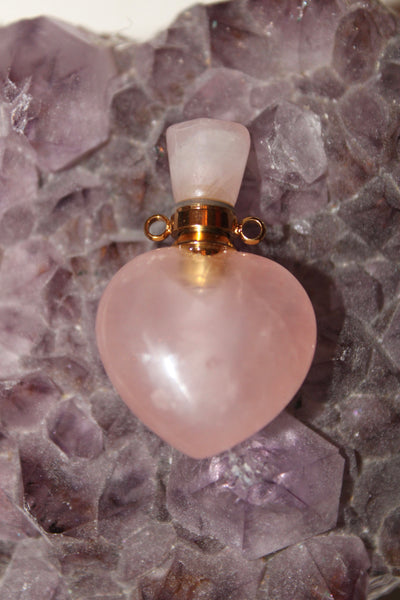 Crystal Perfume Bottle Pendant|Crystal Essential Oil Dropper Pendant|Essential Oil Dropper Necklace|Crystal Perfume Bottle Necklace