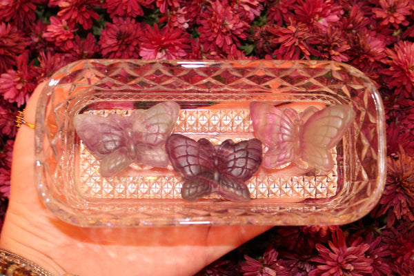 Fluorite Butterfly Carving|Butterfly Carving|Crystal Carving|Butterfly Crystal Carving|Crystal Butterfly|Fluorite Butterfly