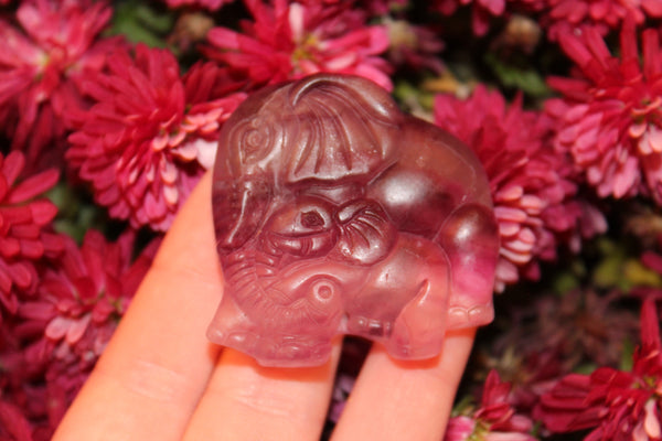 Fluorite Elephant Carving|Elephant Carving|Crystal Carving|Elephant Crystal Carving|Crystal Elephant|Fluorite Elephant